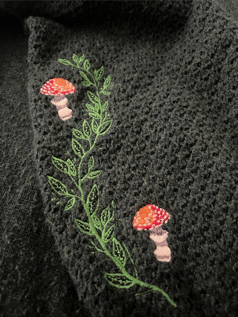 Disturbia Fable Mushroom Embroidered Sweater XL - Picture 6 of 9